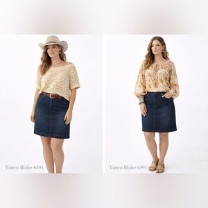 This Style & Co. dark wash denim skirt is your go-to piece